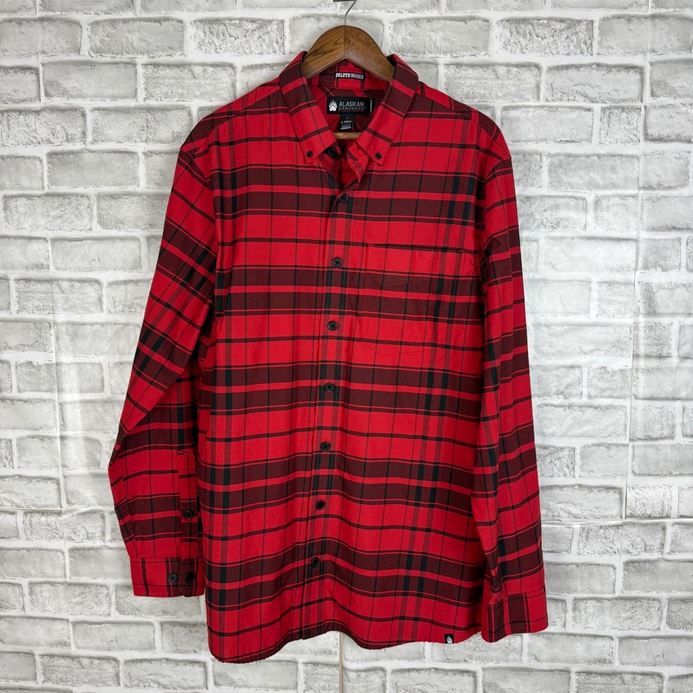 Alaskan Hardgear Duluth Mens LT Tall Buffalo Plaid Wool Blend Untucked Shirt